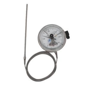 INERT GAS FILLED THERMOMETER WITH SWITCH CONTACT