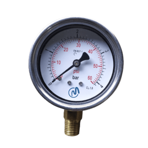 SS CASE BRASS PRESSURE GAUGE